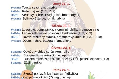 Jídelníček - Bolevec