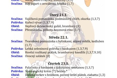 Jídelníček - Slovany