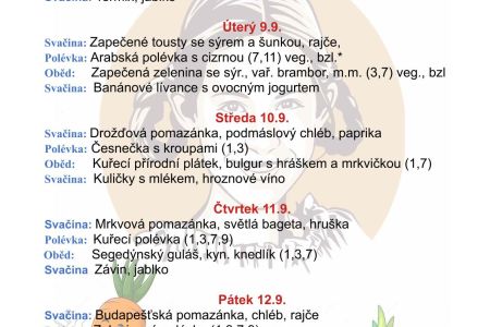 Jídelníček - Bolevec